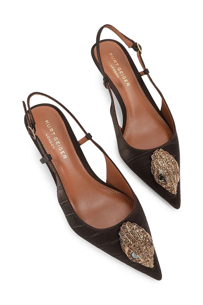 Kurt Geiger London Szpilki Belsize 40 Sling 6137831689 brązowy AW26