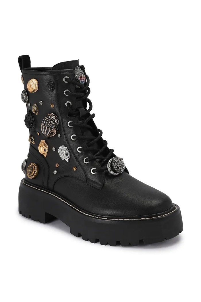 Kurt Geiger London Workery damskie skórzane Woolwich Eagle Boot 6084600109 czarny AW26