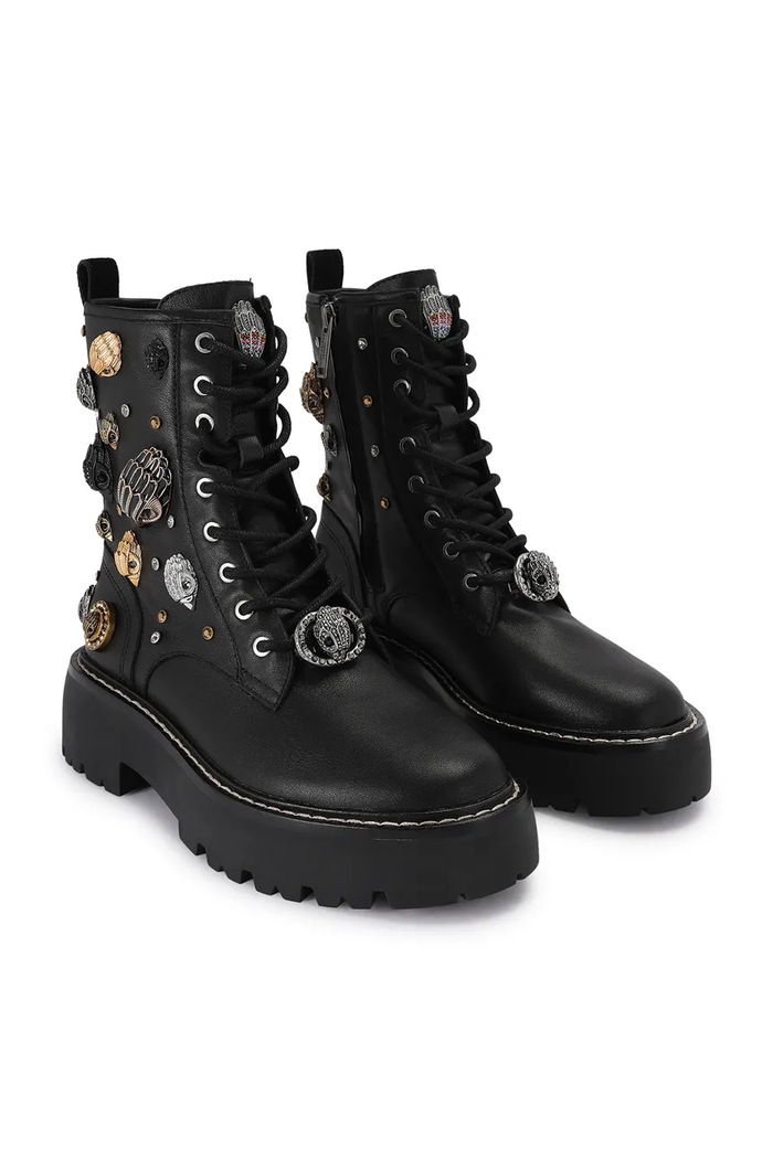 Workery damskie skórzane Woolwich Eagle Boot Kurt Geiger London 6084600109 czarny