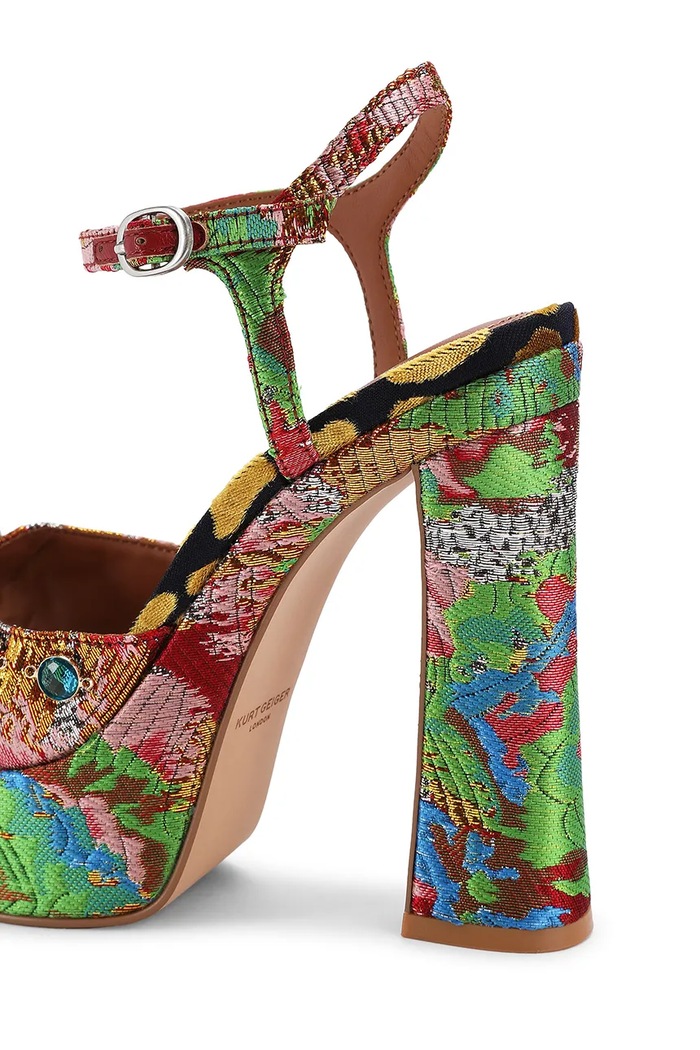 Obuwie Kurt Geiger London Sandały na wysokim obcasie Chelsea Platform Peep 6084155689 multicolor
