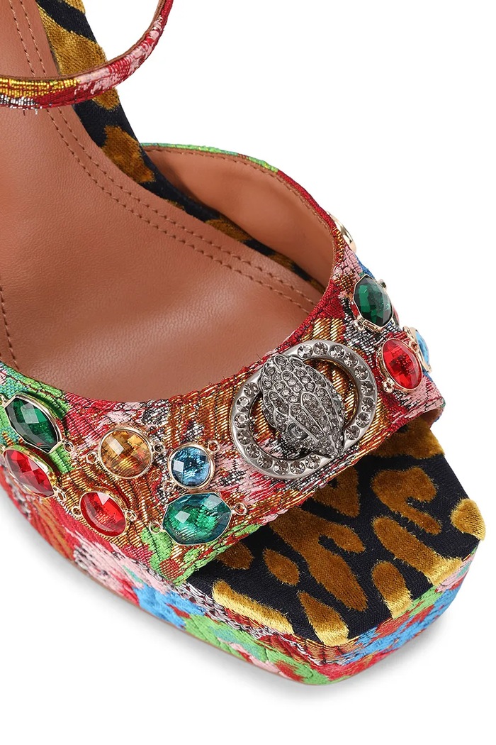 Sandały na wysokim obcasie Chelsea Platform Peep Kurt Geiger London 6084155689 multicolor