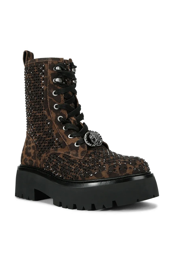 Kurt Geiger London Workery damskie zamszowe Chelsea Perf Boot 6084039289 brązowy AW26