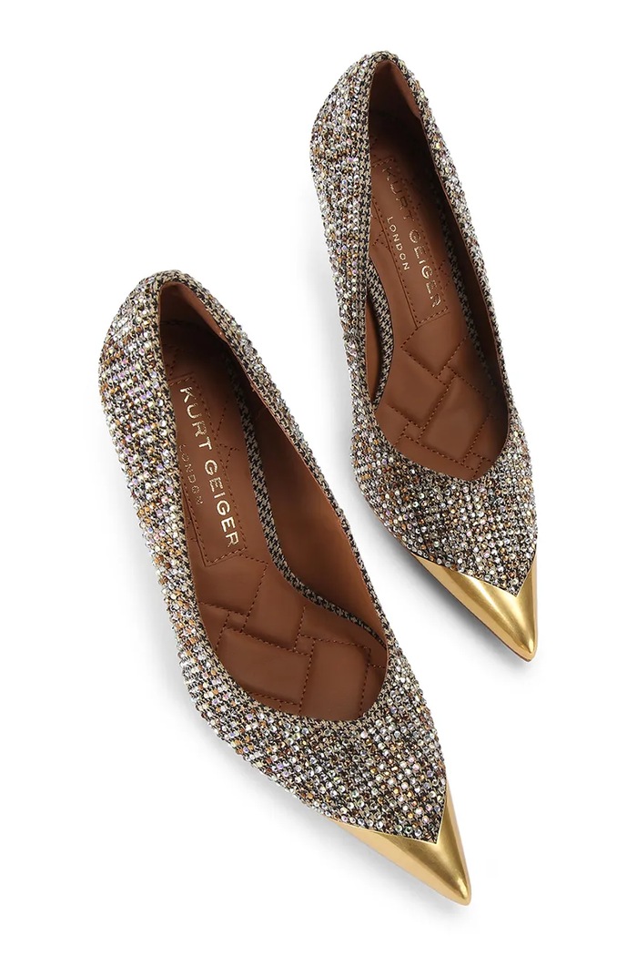 Kurt Geiger London Szpilki Regent Point Court 4986943609 zielony AW26
