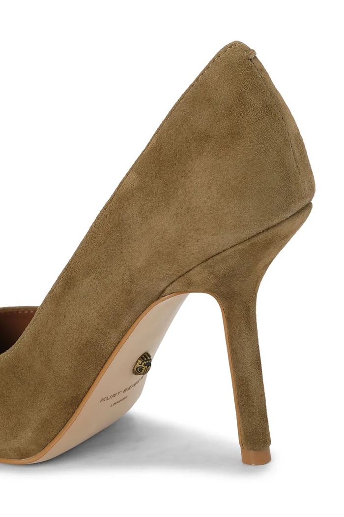 Szpilki zamszowe Regent Point Court Kurt Geiger London 4986936209 zielony