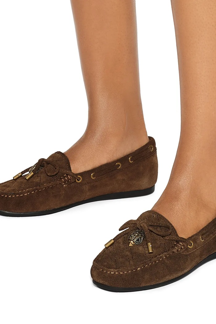 Mokasyny damskie zamszowe Eagle Moccasin Kurt Geiger London brązowy 9790830209