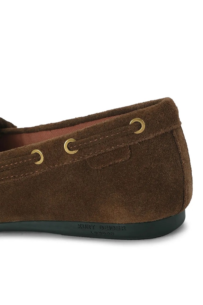 Mokasyny damskie zamszowe Eagle Moccasin Kurt Geiger London 9790830209 brązowy