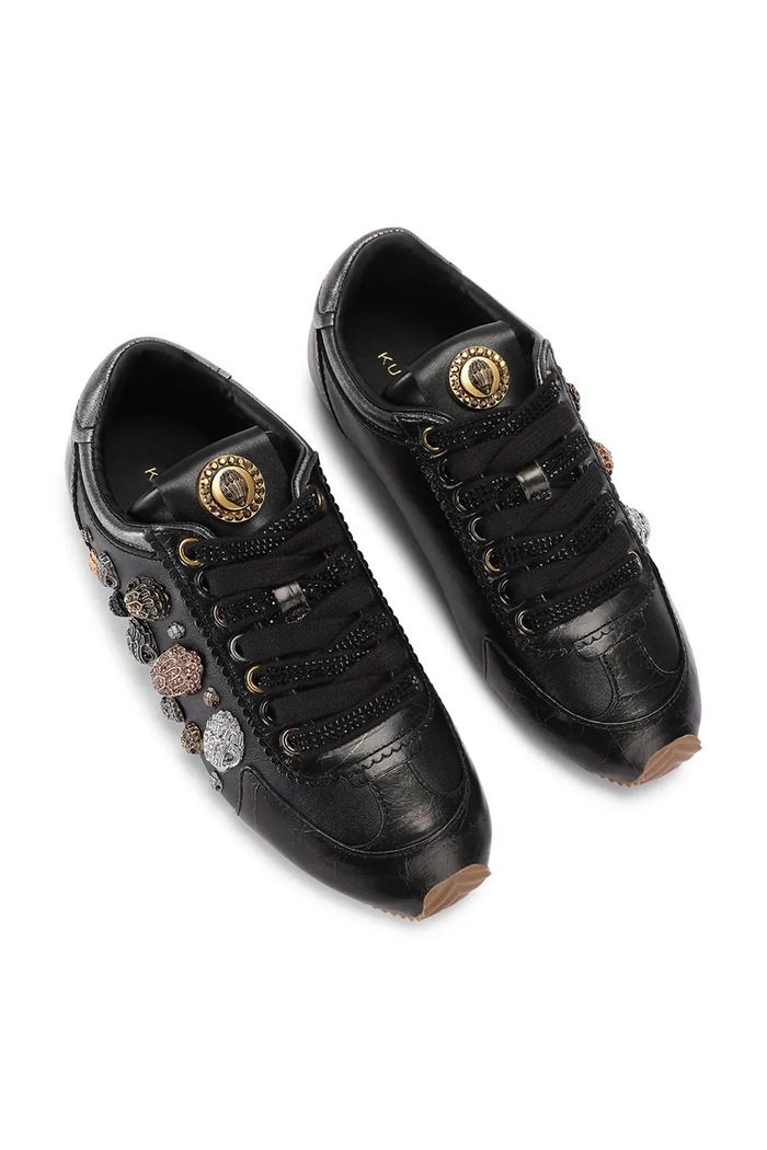 Kurt Geiger London Eagles Islington Sneaker sneakersy damskie skórzane 6149400109 czarny AW26
