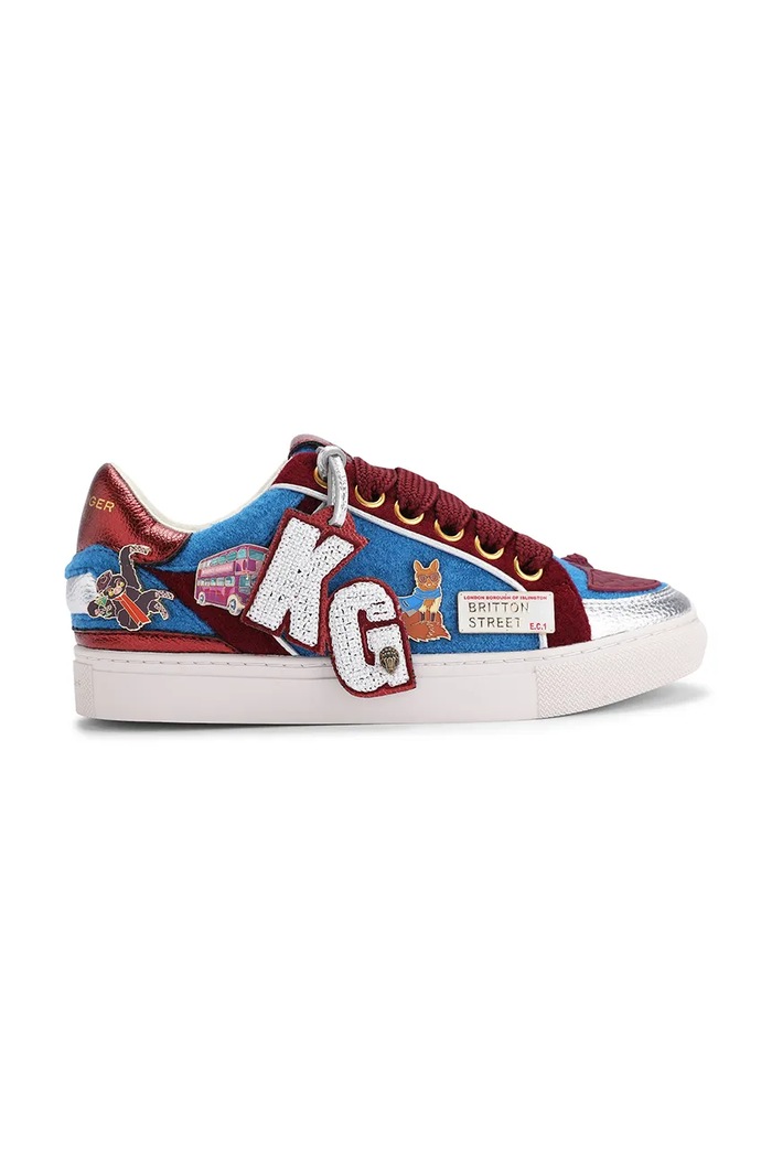 Kurt Geiger London Southbank Tag Slim sneakersy damskie bordowy 6148780609