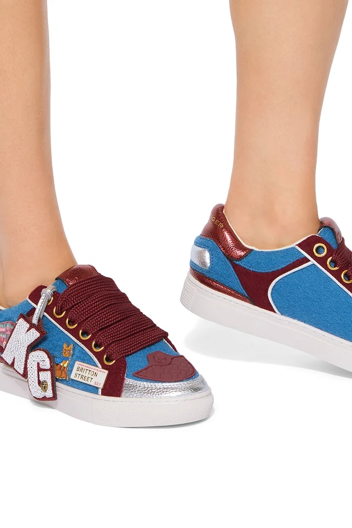 Southbank Tag Slim sneakersy damskie Kurt Geiger London bordowy 6148780609