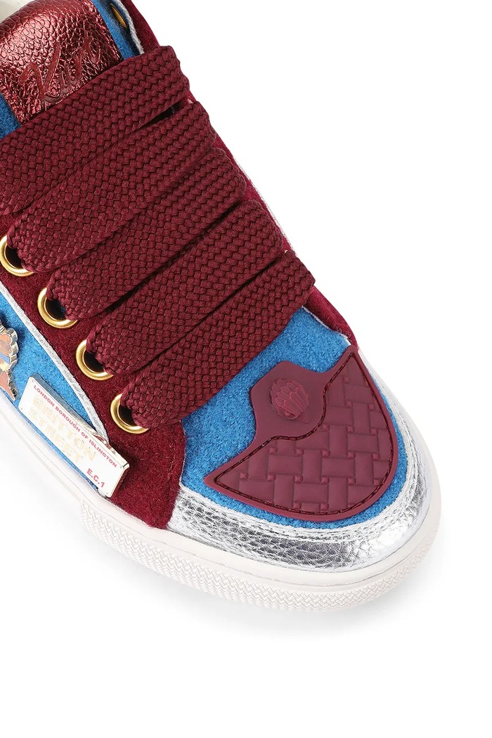Obuwie Kurt Geiger London Southbank Tag Slim sneakersy damskie 6148780609 bordowy