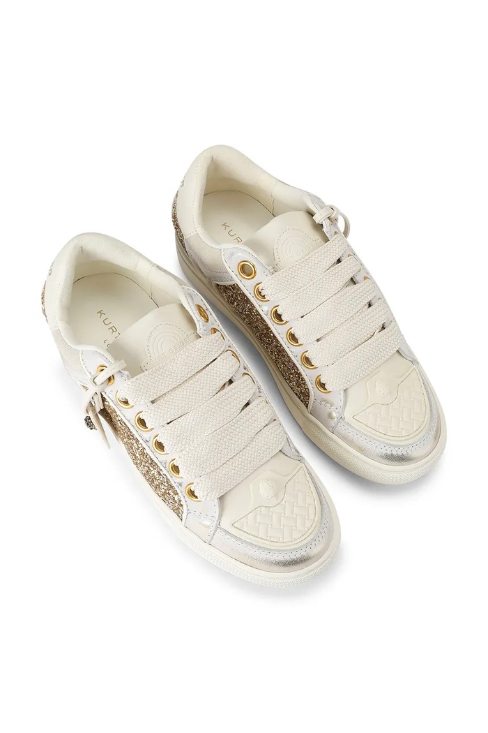 Kurt Geiger London Southbank Tag Slim sneakersy damskie skórzane 6148766769 beżowy AW26