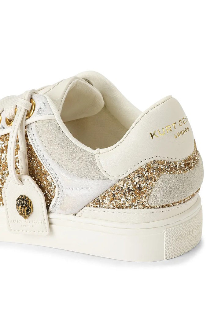 Southbank Tag Slim sneakersy damskie skórzane Kurt Geiger London 6148766769 beżowy