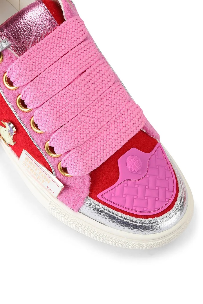 Obuwie Kurt Geiger London Southbank Tag Slim sneakersy damskie 6148750609 różowy
