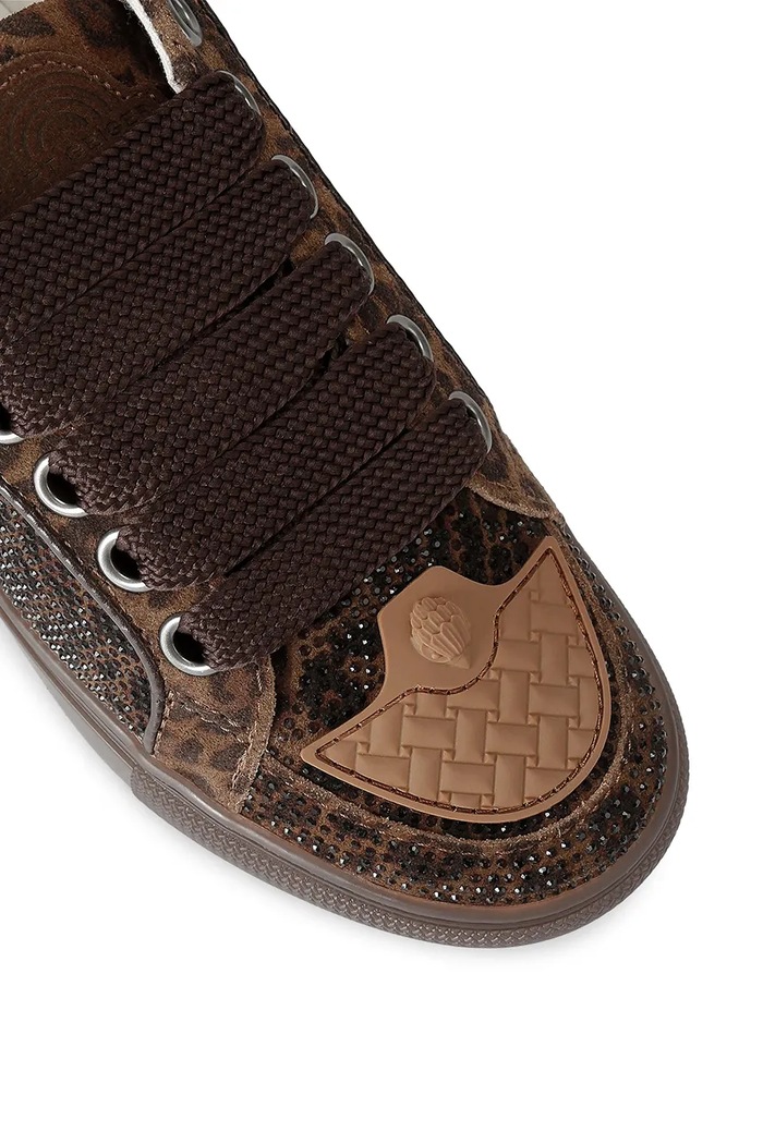 Obuwie Kurt Geiger London Southbank Tag Slim sneakersy damskie zamszowe 6148735289 brązowy