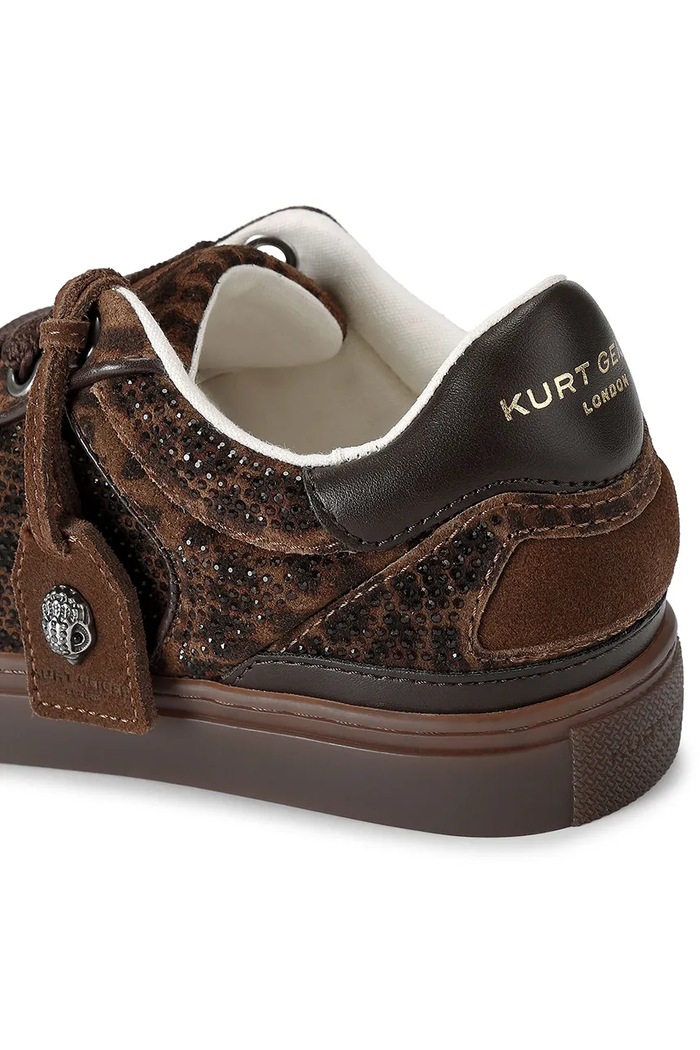 Southbank Tag Slim sneakersy damskie zamszowe Kurt Geiger London 6148735289 brązowy