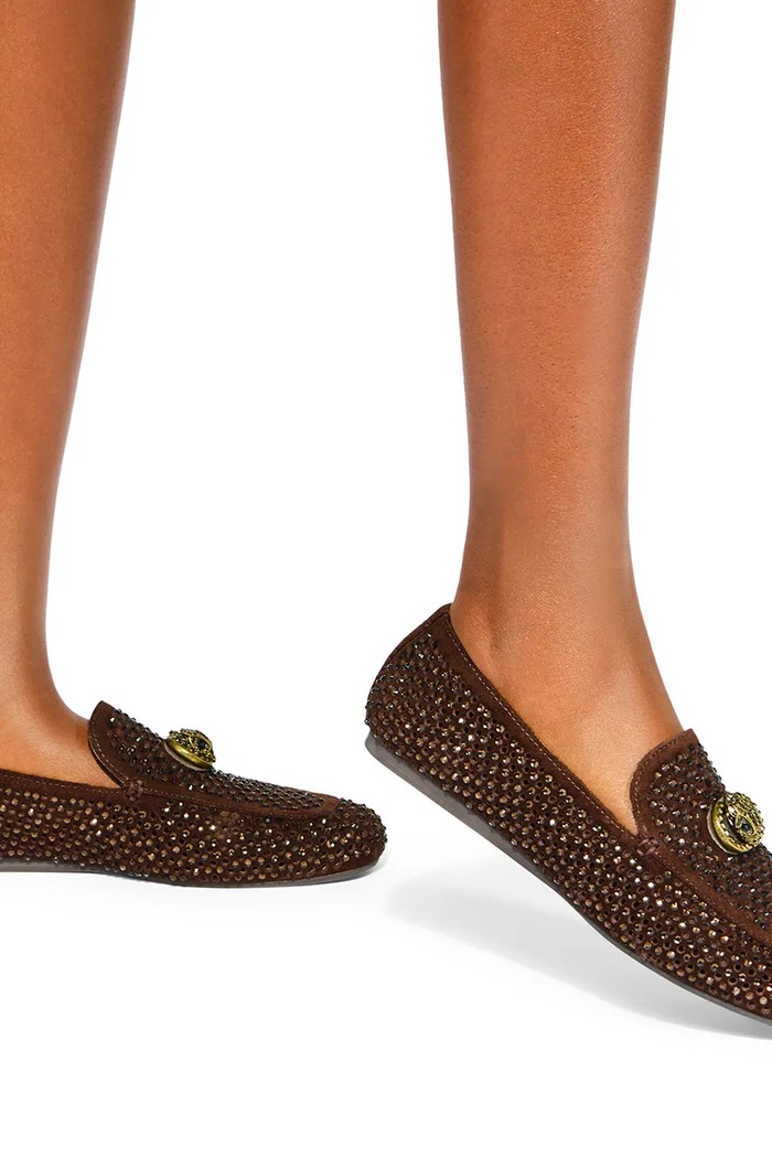 Loafersy damskie zamszowe Mayfair Loafer Kurt Geiger London brązowy 6139830209