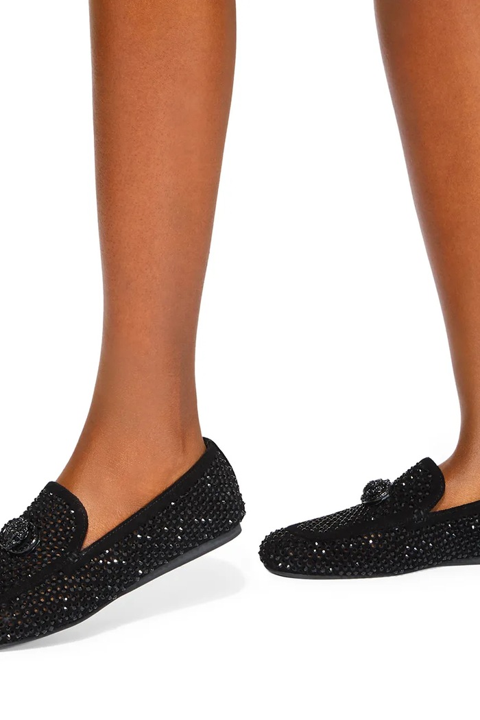 Mokasyny damskie zamszowe Mayfair Loafer Kurt Geiger London czarny 6139800209