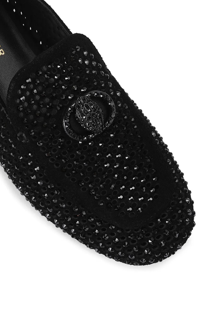 Obuwie Kurt Geiger London Mokasyny damskie zamszowe Mayfair Loafer 6139800209 czarny