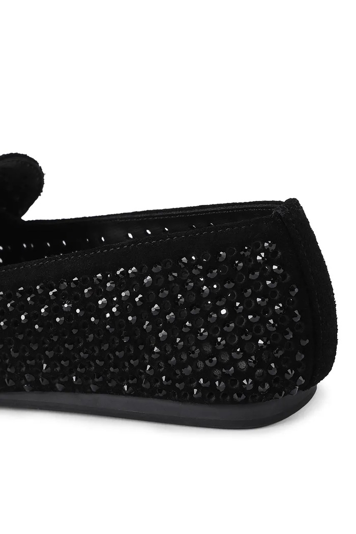 Mokasyny damskie zamszowe Mayfair Loafer Kurt Geiger London 6139800209 czarny