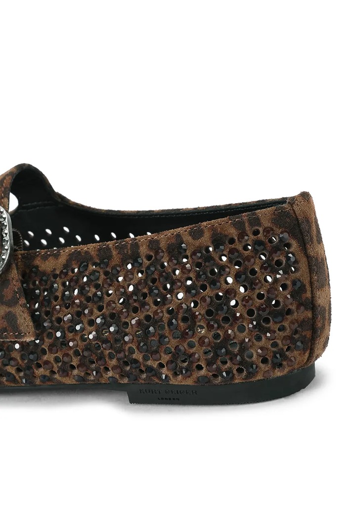 Baleriny zamszowe Mayfair Ballet Flat Kurt Geiger London 6082539289 brązowy
