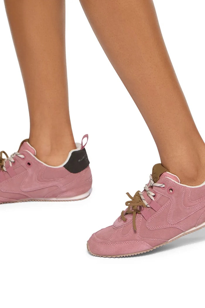 K Slim Runner sneakersy damskie zamszowe Kurt Geiger London różowy 5991198029
