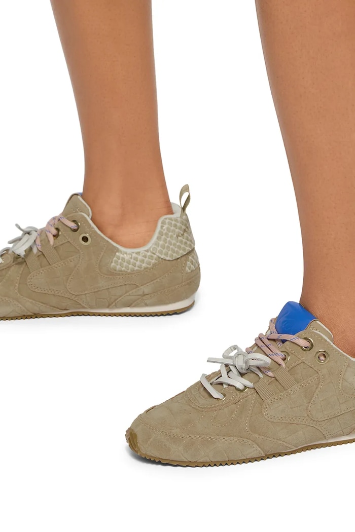 K Slim Runner sneakersy damskie zamszowe Kurt Geiger London zielony 5991140249