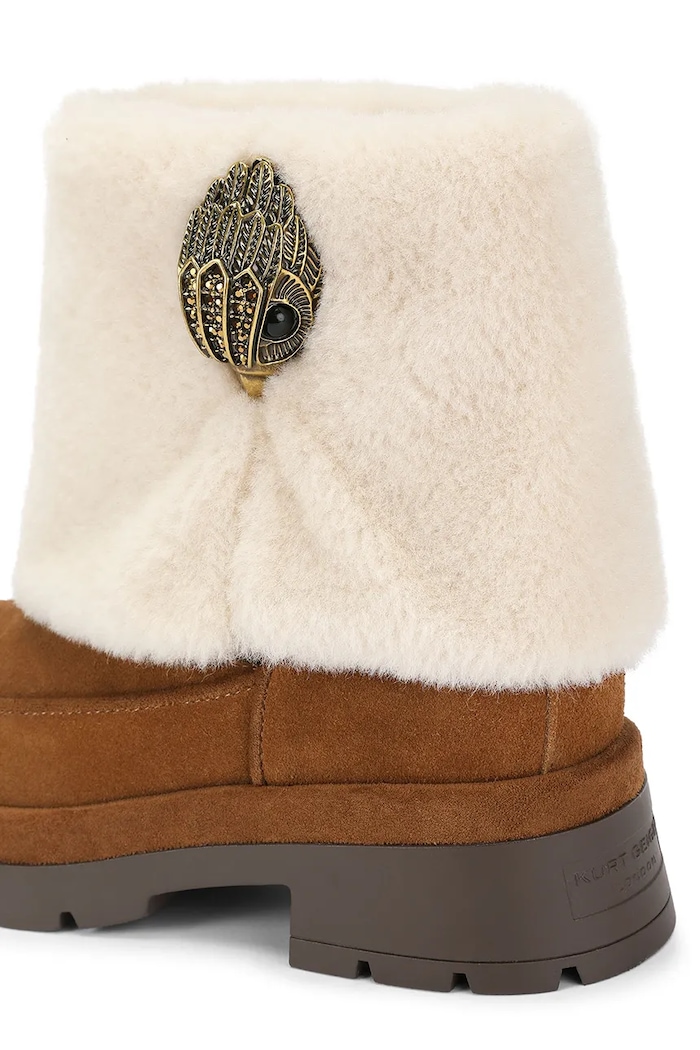 Botki damskie zamszowe Blighty Cozy Ankle Boot Kurt Geiger London 6144036029 brązowy