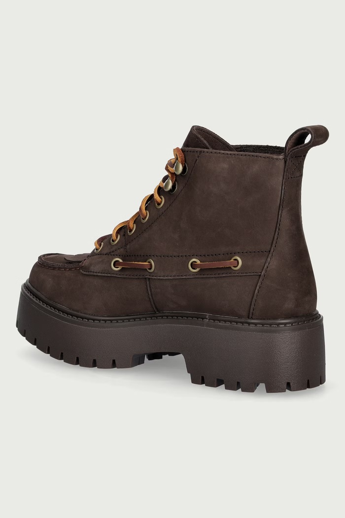 Obuv Timberland Členkové čižmy na platforme dámske nubukové Stone Street TB0A27YZW071 hnedá