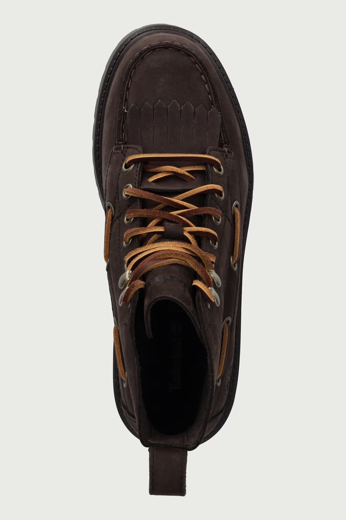 Členkové čižmy na platforme dámske nubukové Stone Street Timberland TB0A27YZW071 hnedá