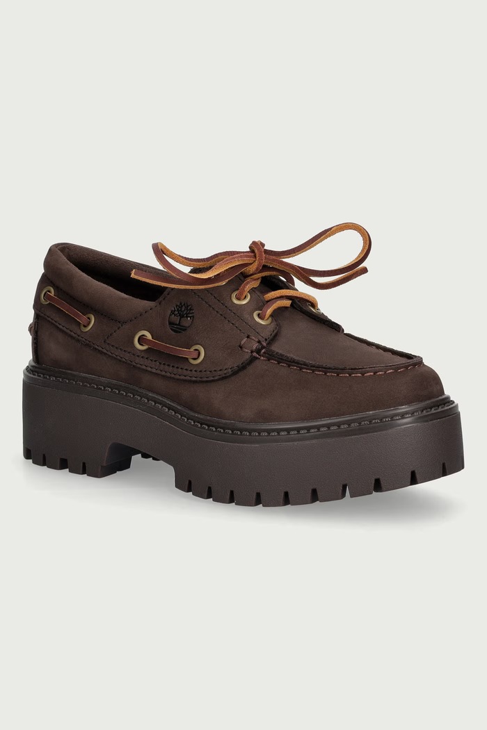 Timberland Μοκασίνια Γυναικεία nubuck Stone Street καφέ TB0A2GVFW071