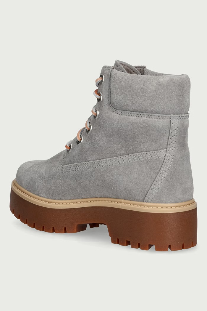 Obuća Timberland Gležnjače za žene od kože Stone Street TB0A5THXEJR1 siva