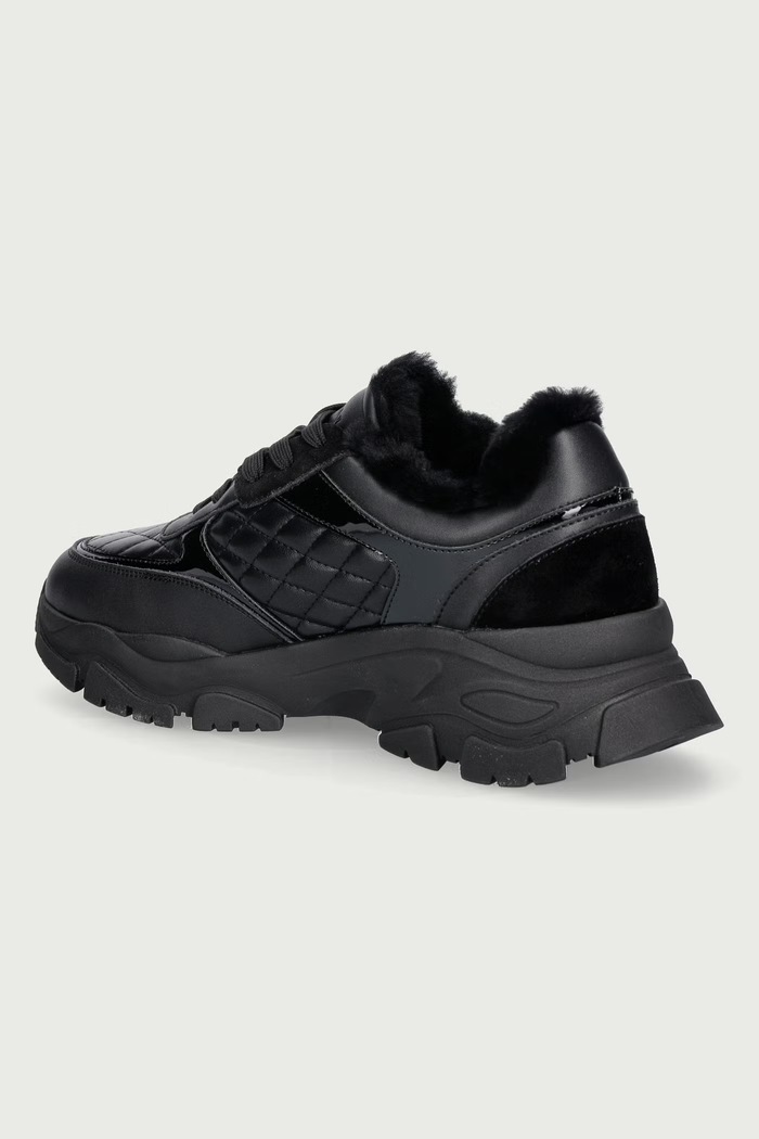Obuwie Baldinini Sneakersy damskie skórzane D7B841A1VITE.0000 czarny