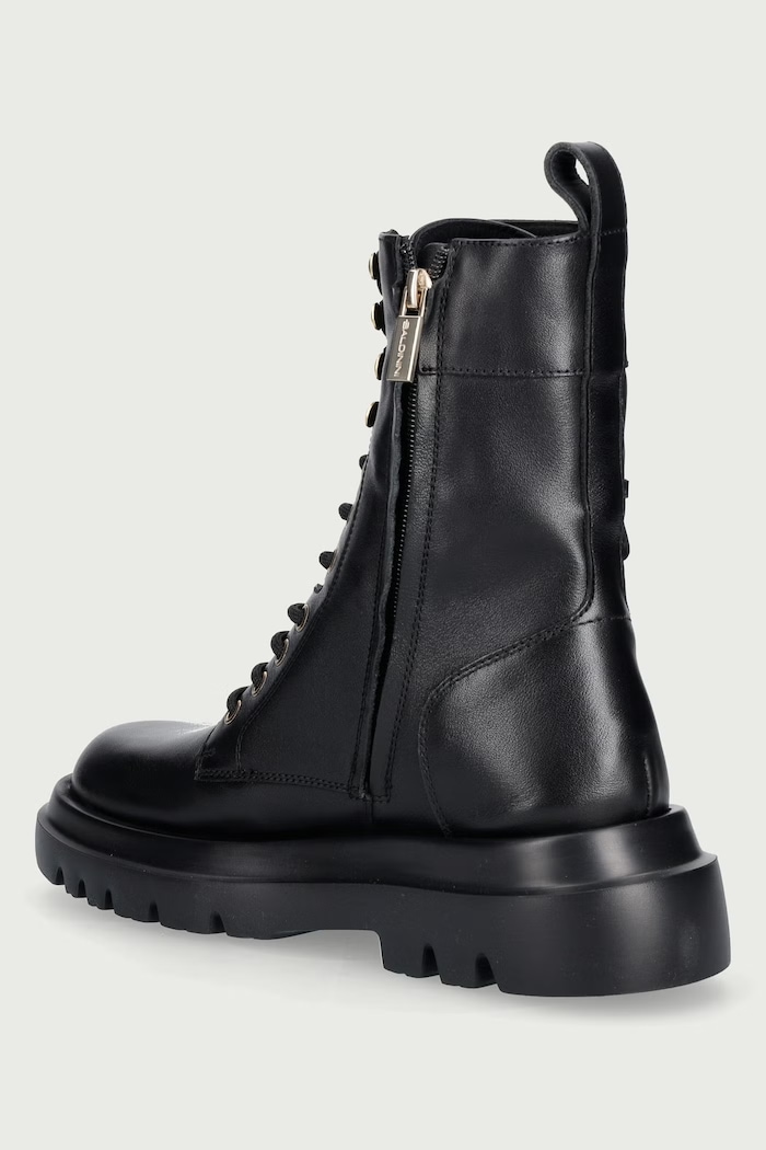 Obuwie Baldinini Workery na platformie damskie skórzane D7B723P1VITE.0000 czarny