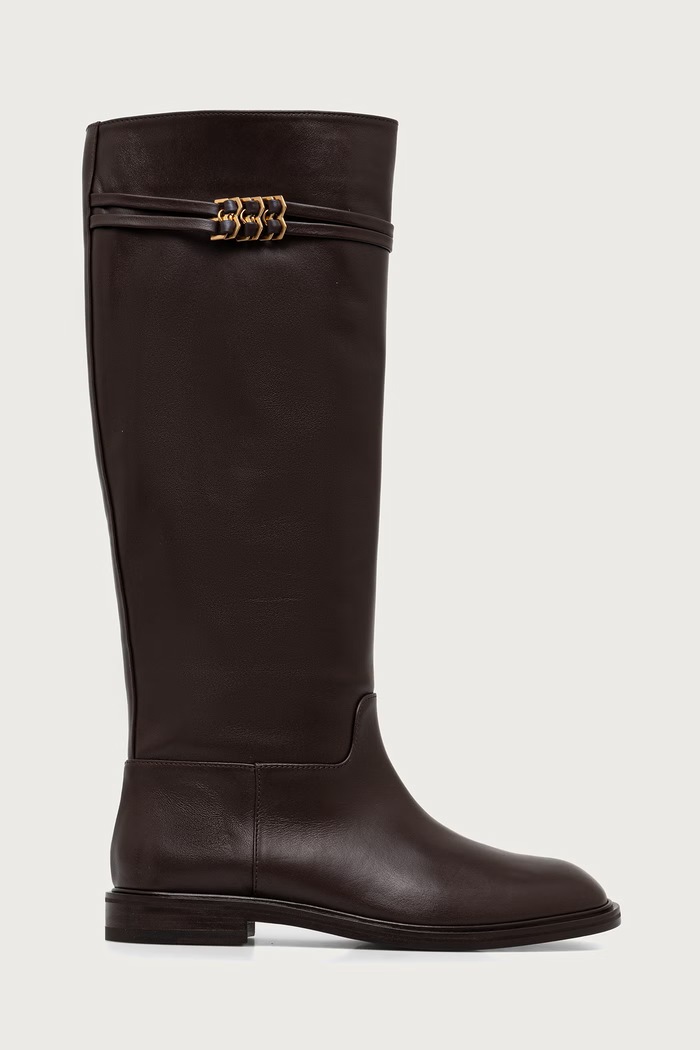 Baldinini Kozaki damskie skórzane D7B107P1VITE.3080 brązowy AW26