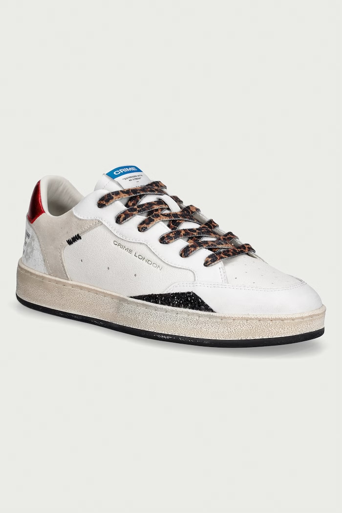 Crime London CHELSEA sneakersy damskie skórzane biały 25204AA8.10