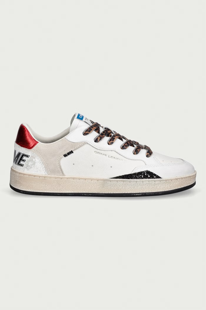 Crime London CHELSEA sneakersy damskie skórzane 25204AA8.10 biały AW26