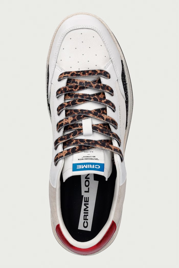 Crime London CHELSEA sneakersy damskie skórzane biały 25204AA8.10