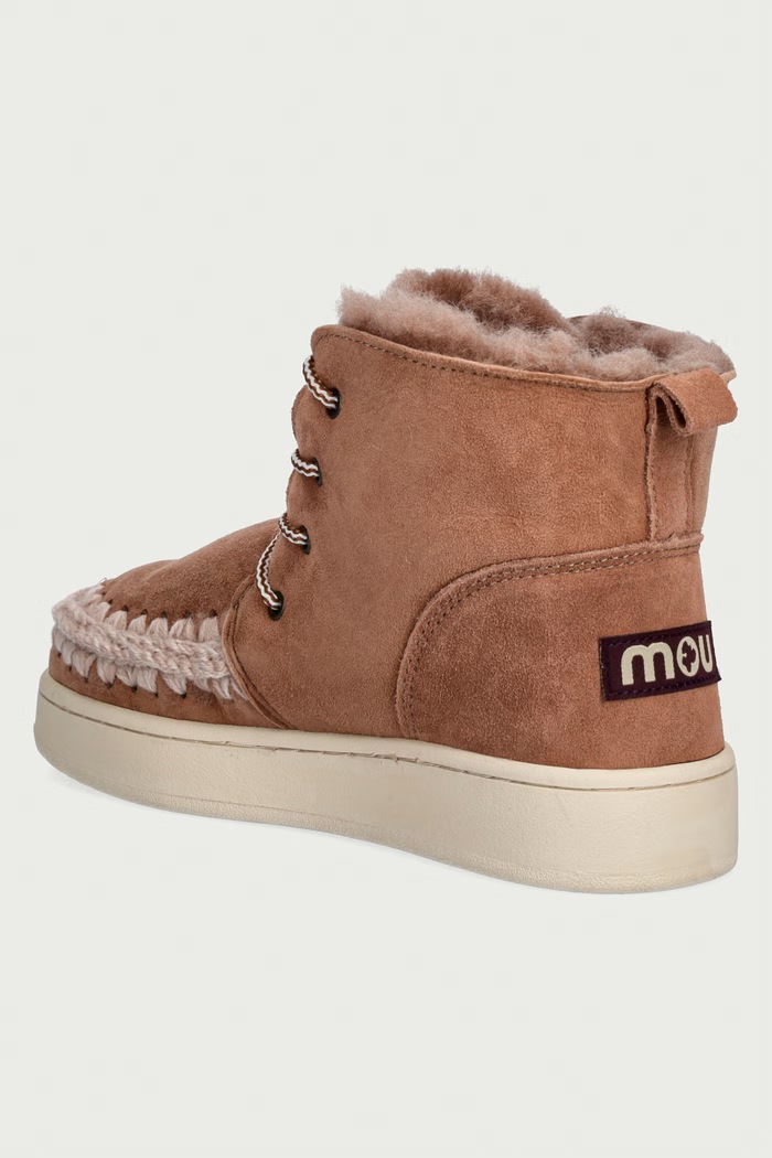 Παπούτσια Mou Eskimo Lace-Up Sneaker μπότες χιονιού Γυναικείες σουέτ MU.FW741014A.PKBRO μπεζ