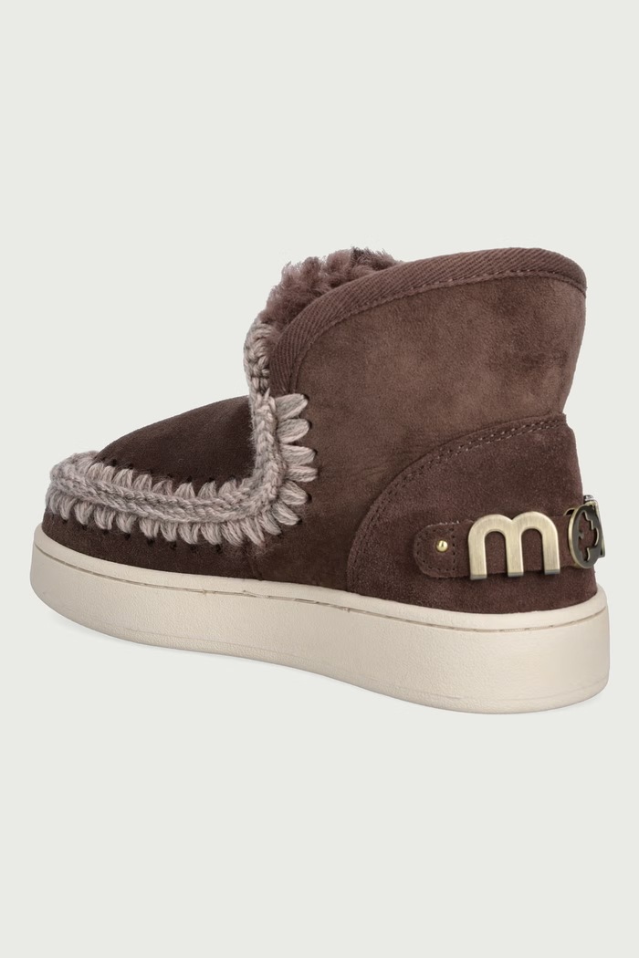 Obuv Mou New Eskimo Sneaker Suede Lettr snehule dámske semišové MU.FW741001A.BRPEP hnedá