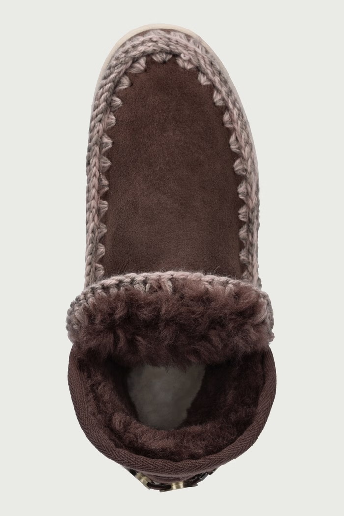 New Eskimo Sneaker Suede Lettr snehule dámske semišové Mou MU.FW741001A.BRPEP hnedá