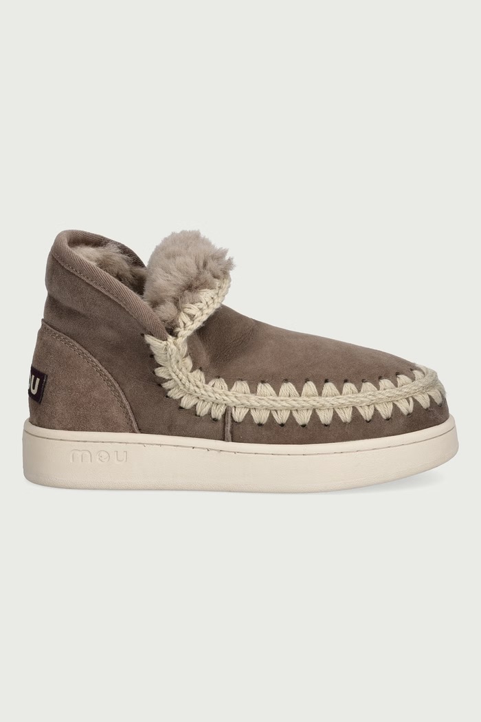 Mou New Eskimo Sneaker Suede śniegowce damskie zamszowe MU.FW741000A.ELGRY beżowy AW26