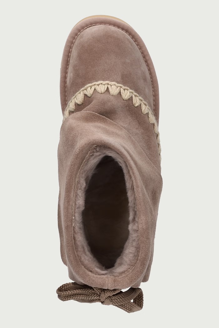 Platform Boot Suede Folding апрески дамски от велур Mou MU.FW681015A.CAM бежов