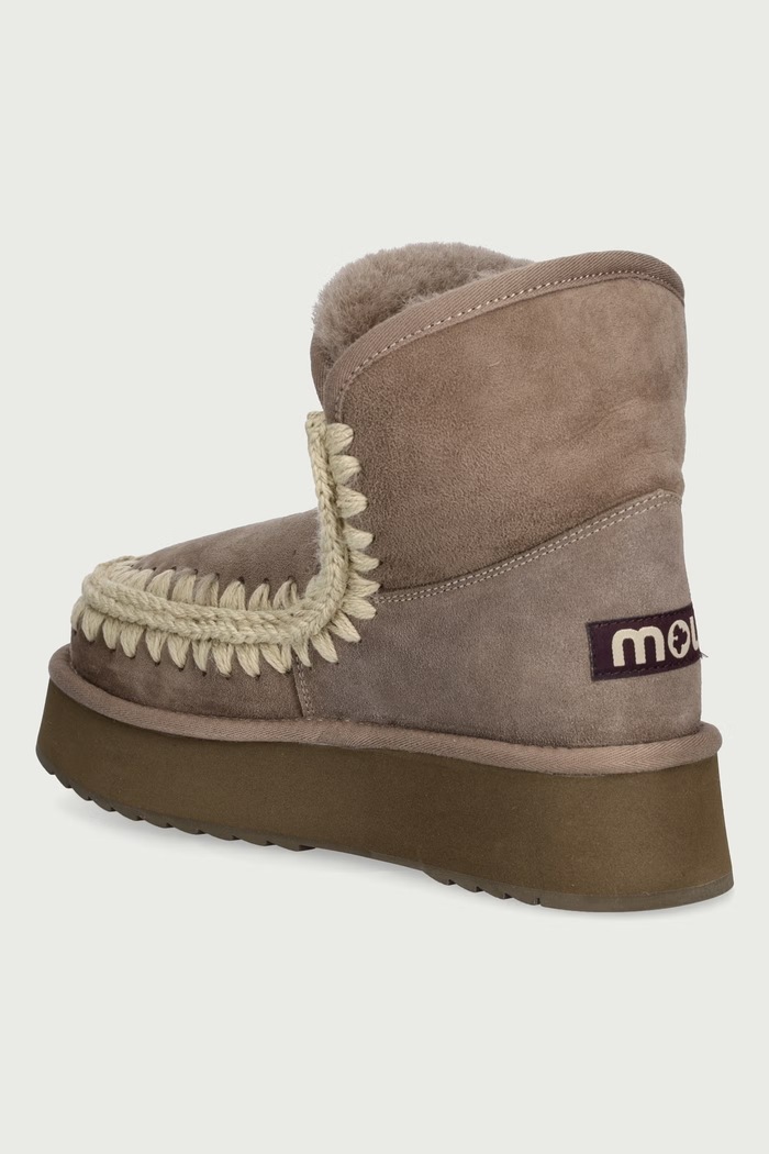 Obuwie Mou Platform Boot Suede śniegowce damskie zamszowe MU.FW681010A.ELGRY beżowy