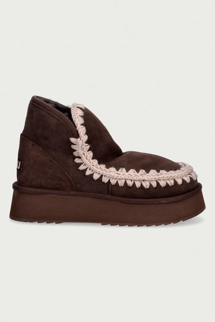 Mou Mini Eskimo Platform Boot snehule dámske semišové MU.FW681000A.MOCHA hnedá AW26