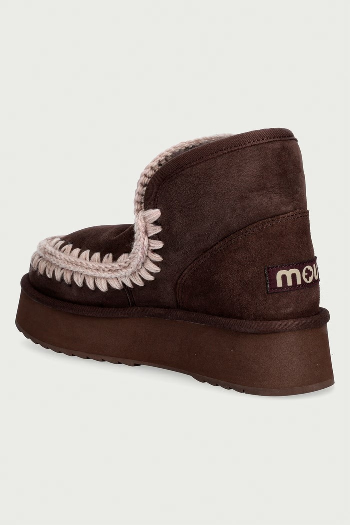Obuv Mou Mini Eskimo Platform Boot snehule dámske semišové MU.FW681000A.MOCHA hnedá