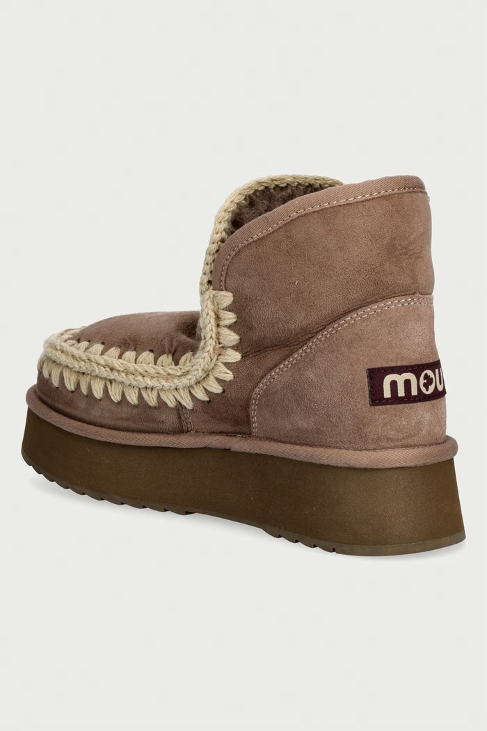 Obuwie Mou Mini Eskimo Platform Boot śniegowce damskie zamszowe MU.FW681000A.ELGRY beżowy