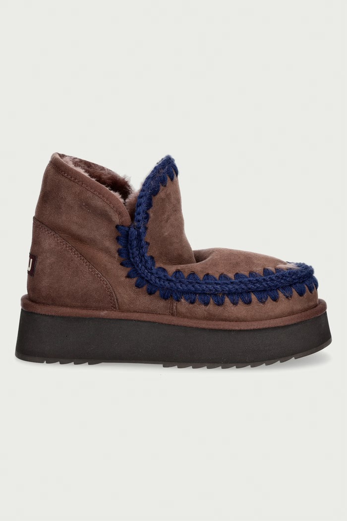 Mou Mini Eskimo Platform Boot μπότες χιονιού Γυναικείες σουέτ MU.FW681000A.BRPNAV καφέ AW26