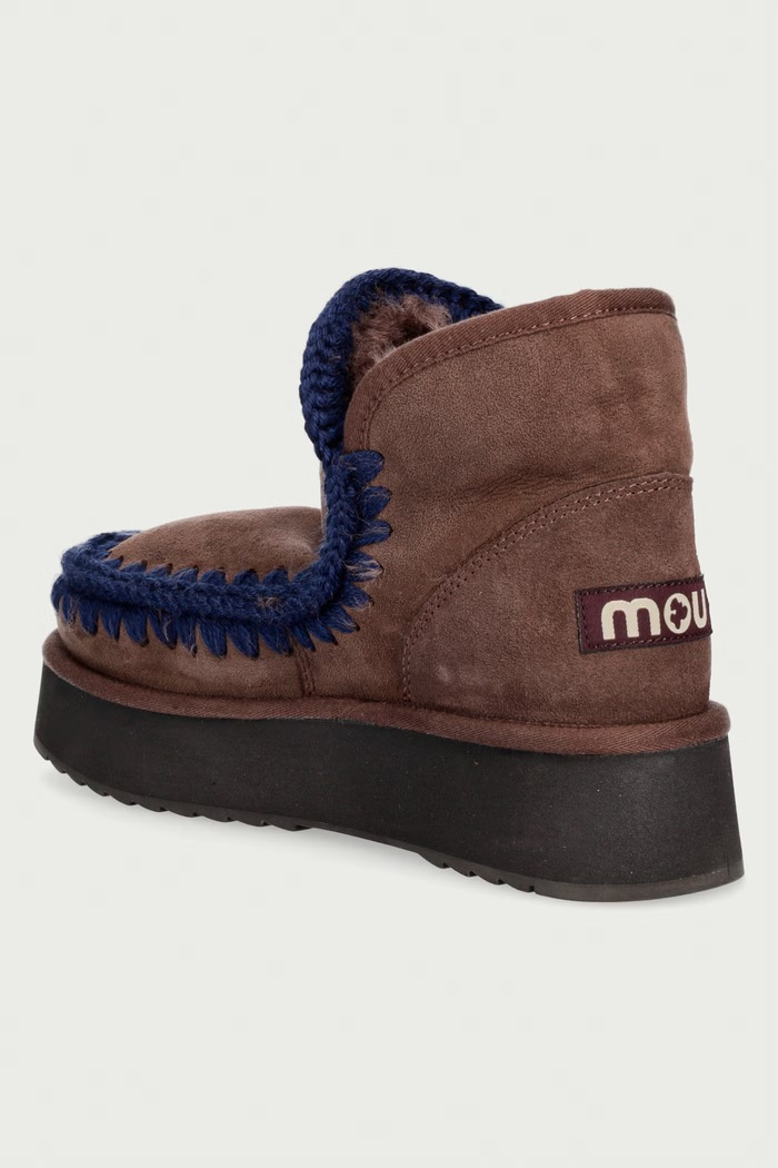 Παπούτσια Mou Mini Eskimo Platform Boot μπότες χιονιού Γυναικείες σουέτ MU.FW681000A.BRPNAV καφέ
