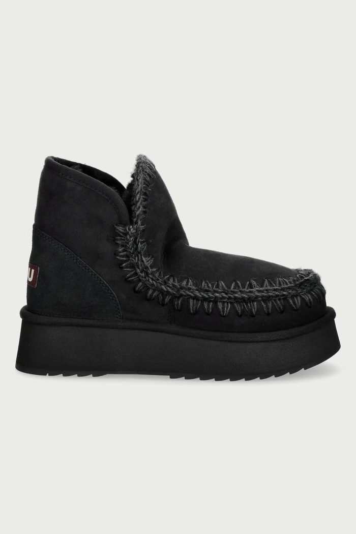 Mou Mini Eskimo Platform Boot μπότες χιονιού Γυναικείες σουέτ MU.FW681000A.BKBK μαύρο AW26