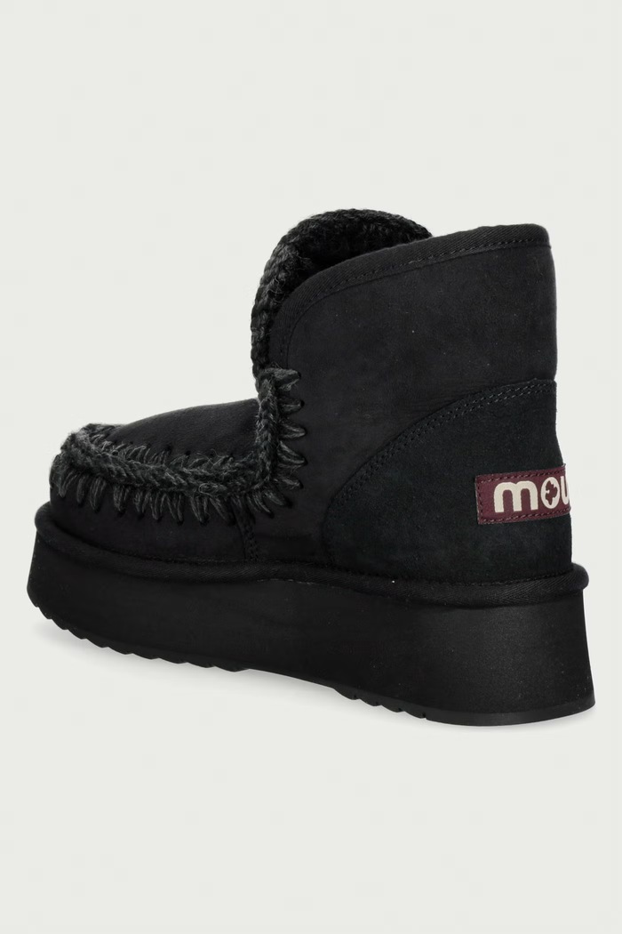 Παπούτσια Mou Mini Eskimo Platform Boot μπότες χιονιού Γυναικείες σουέτ MU.FW681000A.BKBK μαύρο